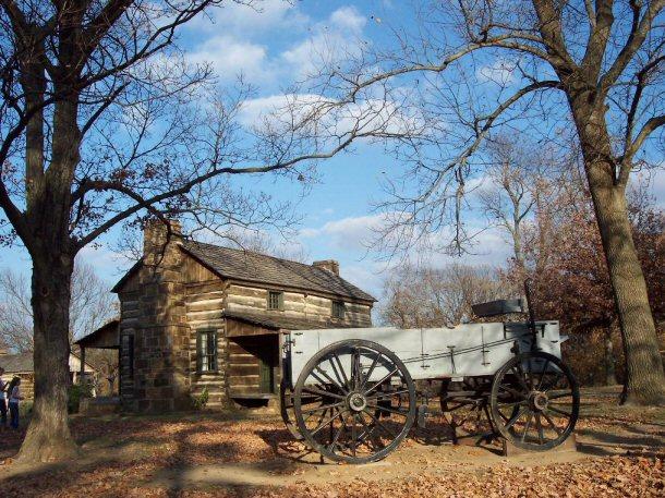 Box Wagon at the Latta House, Prairie Grove Battlefield State Park, Prairie Grove, Arkansas.