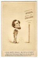 Satirical " 1863 " Cdv of Jefferson Davis - Pondering the Outcome of Vicksburg & Gettysburg