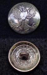 Beautiful Silver Plated ca. 1821-1830 US Artilleryman’s Coat Button