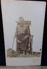Nice Cabinet Card Image of Private Hugh McCoy, Co. C, 104th Ohio Infantry - Wounded Three times at the Battle of Franklin, Tennessee.