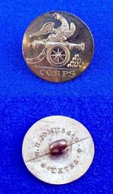 Beautifully Gilted Non Dug Early 1820s-1830s Militia Artillery CORPS Coat Button