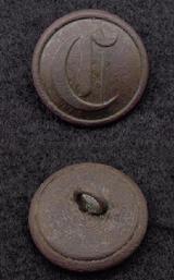 Excellent Dug CS130 Confederate Script -C Cavalry Button