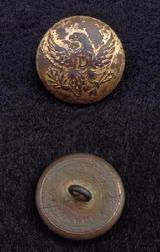 Beautifully Gilted US Eagle -D- Dragoon Coat Button w/Shank