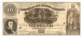 VF/XF Confederate T-30 September 2, 1861 Ten Dollar Note