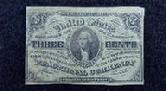 Nice 1863 US Fractional Three Cent Note