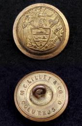 Fine ca.1870s to 1890s Post War AK4 Arkansas State Seal Coat Button