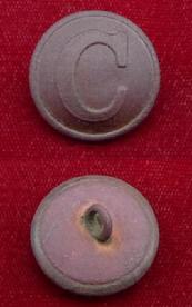 Fine Displaying Dug CS127 Confederate Lined -C Cavalry Coat Button