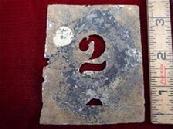 Excellent Displaying Dug Revolutionary War, to War of 1812, Pewter or White Metal Stencil for the Number 2 