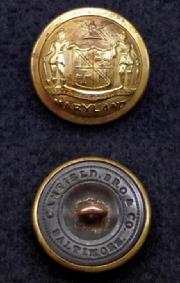 Fine Displaying Non-Dug MD11 Civil War Period Maryland State Seal Coat Button