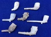 Nice Group of Seven Civil War Period Clay Smoking Pipes, Dug out of a Union Army Trash Pit at Vicksburg, Mississippi