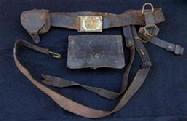 Civil War Period Cavalry Officers Belt Rig with Fine 1851 Belt Plate, Sword Straps & Hangers, Cap Box, & Pistol Cartridge Box