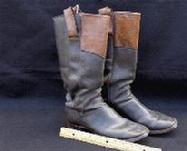 Exceptionally Well Preserved Civil War Period Boots - Wood Pegged & Square Nailed Soles