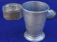 Original Civil War Period Telescoping Cup with Tin Container - Used by Officers & Soldiers 