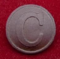 Fine Displaying Dug CS127 Confederate Lined -C Cavalry Coat Button