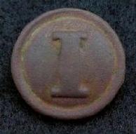 Beautiful Dug CS183 Confederate Block -I Infantry Coat Button