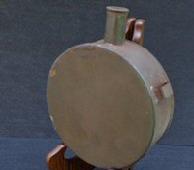 Superb Example of the Classic Confederate Tin Drum Canteen w/All Three Sling Loops & Tall Spout 