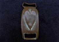 Nice Dug Embossed Heart Harness Buckle Cover - NW Arkansas Campsite 