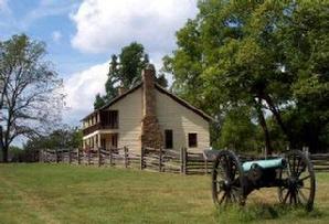 Elkhorn Tavern on the Pea Ridge National Battlefield Park. A superbly preserved battlefield of approximately 4200 acres, the park looks much today as it did in March of 1862. With many original artillery pieces at various points around the park, the restored Elkhorn Tavern, and an excellent museum, The Pea Ridge National Battlefield Park is well worth a visit if you are ever in NW Arkansas. Click the picture above to see more images of the park.