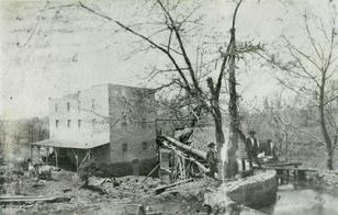 Here is an image of the Historic Cane Hill, Arkansas, Mill, around the turn of the last century. Originally built in the 1830's, the mill was considered a prize by both Confederate & Federal Armies during the Civil War, to grind corn and wheat for the soldiers. The November 28th, 1862, Battle at Cane Hil involved about 2300 Confederates and 5000 Federals, and much of the fighting took place around the town just to the north, and the mill. Today all that remains of the mill are the stone foundations and the old 32 foot diameter water wheel. Located about 10 miles SW of Prairie Grove, the Cane Hill area is a beautiful area well worthy of a drive to see. A week after the battle there, the opposing armies, both re-enforced with considerable infantry and artillery, met at Prairie Grove, Arkansas, on December 7th, 1862. 