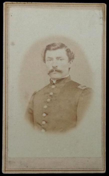  Fine Published & Signed Cdv Image of Captain Lorenzo B. Morey, 37th Illinois Volunteer Infantry 