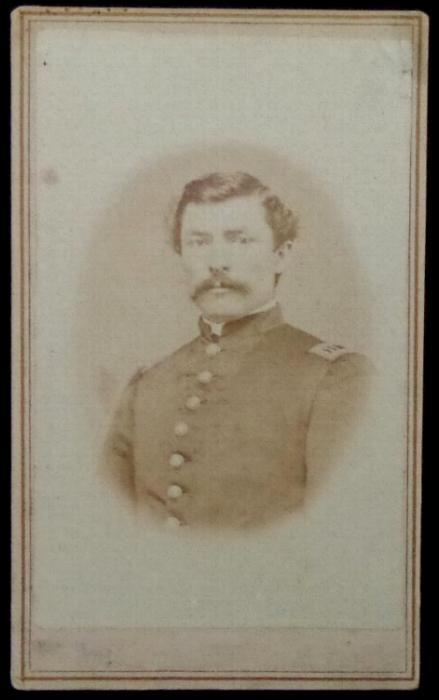  Fine Published & Signed Cdv Image of Captain Lorenzo B. Morey, 37th Illinois Volunteer Infantry 