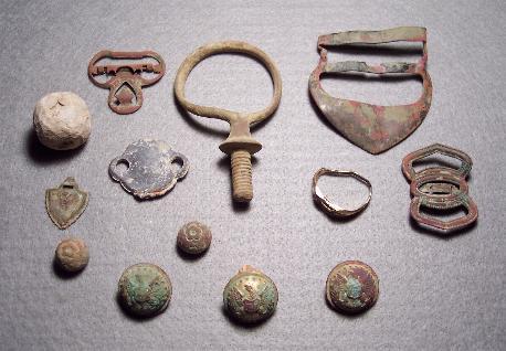 Relics excavated at Arkansas Homesite 03-04-07