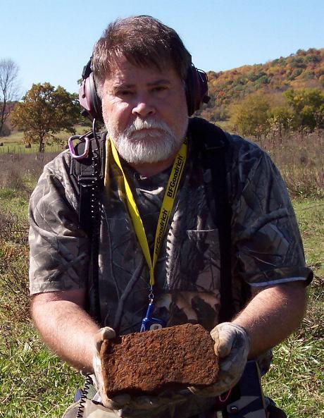 Jack Ferguson with an excavated Kentucky Axe.