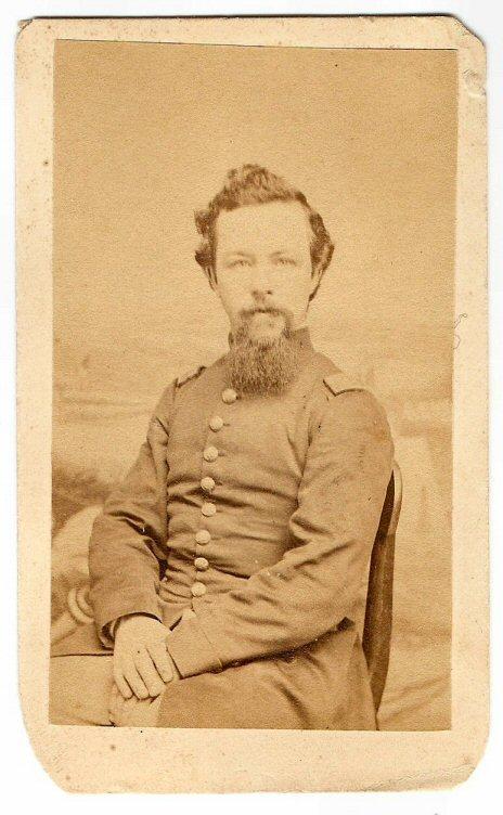 ID'd & Signed Cdv - Captain John A. Hennessey, Co. K, 52nd Pennsylvania Volunteers, Photographed in Beaufort, North Carolina 