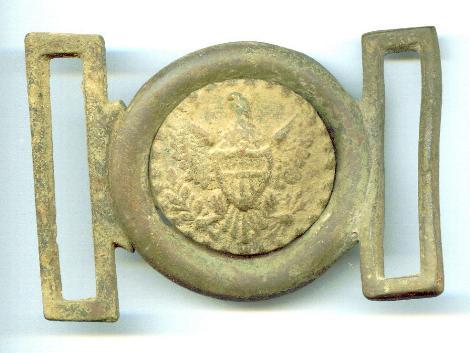 Beautiful ca. 1845 Militia Officer's Buckle, just out of the ground.