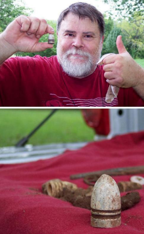 Jack Ferguson with his .69 Caliber Gardner.