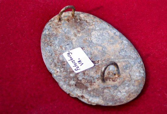 Nice Dug US Boxplate w/Large Brass Loops Intact 