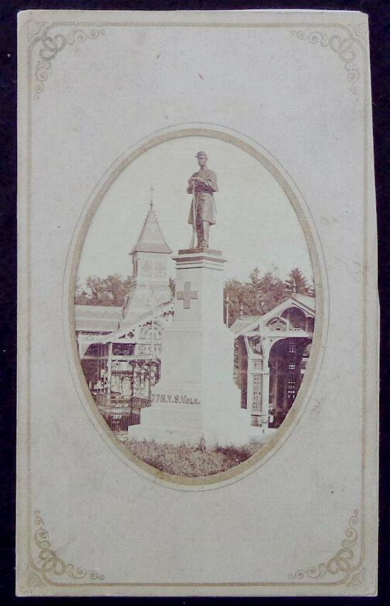 Fine Cdv Image of the Monument to the 77th New York Infantry at Congress Springs, New York