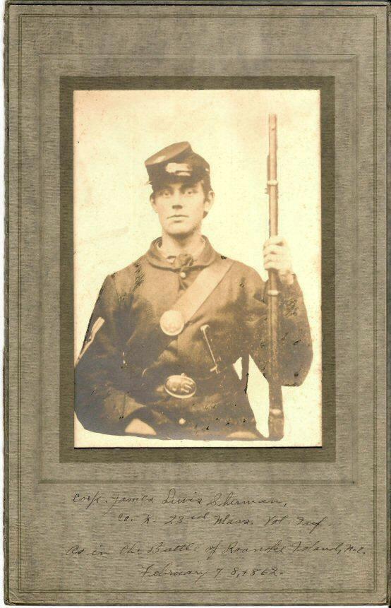 Corporal James Lewis Sherman, Co. K, 23rd Massachusetts Volunteer Infantry - Double Armed 