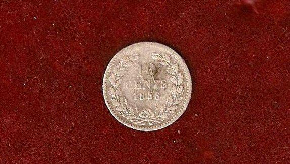 Reverse of 1856 Netherlands Silver 10-Cent Piece, from Union Campsite. 