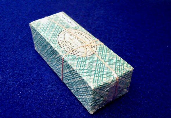 Original Full Box of Houllier Blanchard/Paris Long 12mm Pinfire Cartridges - Still Sealed with Original Twine Tie