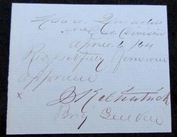 Fine Cdv & Autograph of U.S. Major General Judson Kilpatrick