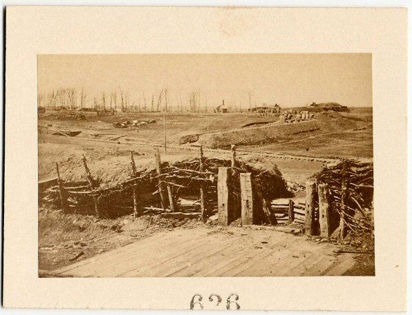 Nice Albumen of Confederate Fortifications at Manassas, Virginia.