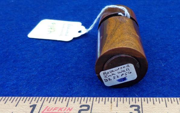 Nice Civil War Period Traveling Rosewood Inkwell