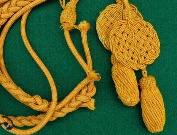 Nice M1902 Cavalry Dress Yellow Aiguillette or Waffle Cord 