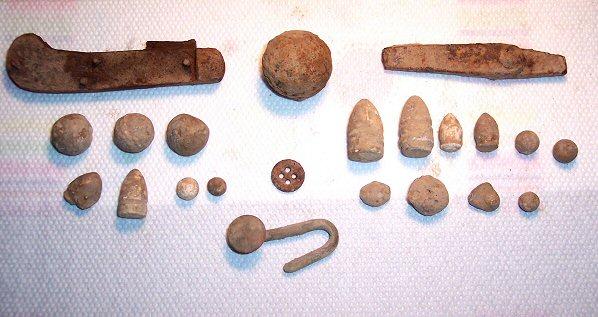 Civil War Artifacts recovered in Arkansas, Feb. 3rd, 2008.