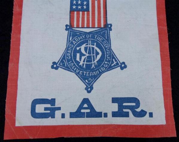 Fine 11 x 17 inch "Welcome G.A.R." Banner still retaining Vivid Colors and minimal staining 