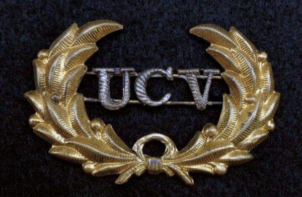 Excellent Original United Confederate Veterans, UCV Hat Badge 