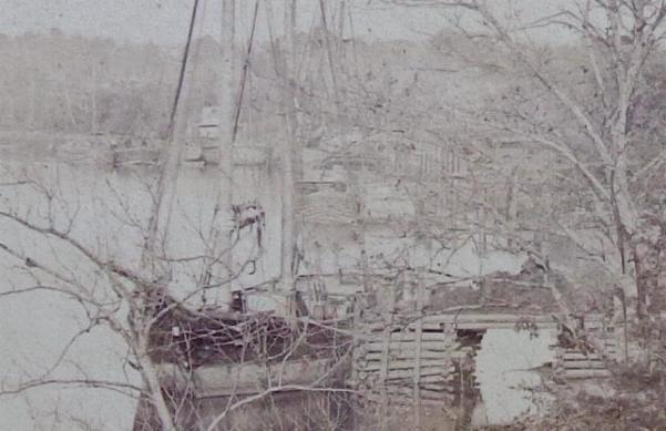 Fine Original Civil War Period Cdv Image of Jones’ Landing, on the James River, a few miles above Richmond, Virginia 
