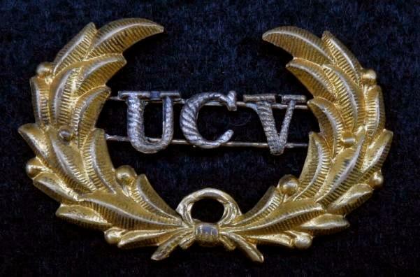 Excellent Original United Confederate Veterans, UCV Hat Badge 