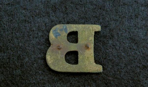 Three NICE Dug Pre-War Solid Cast Militia Company Hat Letters - Often Recovered in Confederate Camps 