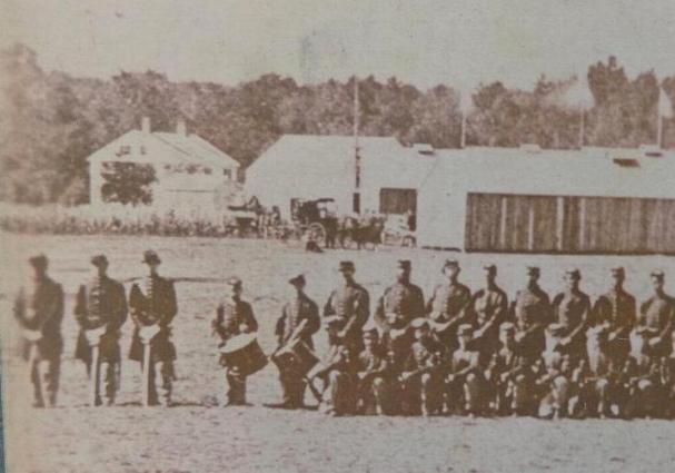 Amazing Large Albumen of Co. H, 44th Massachusetts Volunteer Infantry, aka Massachusetts Volunteer Militia