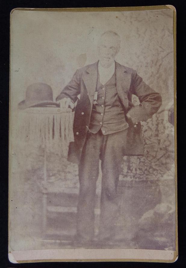 Nice Cabinet Card View of John R. Bird, Co. D, 18th Indiana Infantry & Post War G.A.R. Member - The Regiment fought at Pea Ridge, before moving to the Western Theater. 