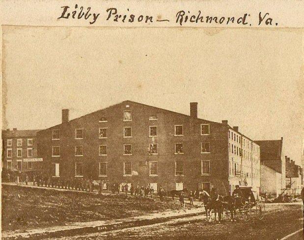 Rare 1863, Confederate Photographed Cdv of Libby Prison in Richmond. 