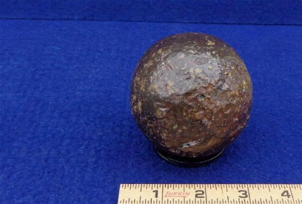 Nice Cleaned & Coated Grapeshot from a Stand for 42 Pound Gun.