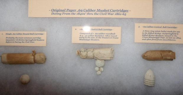 One of my Displays of Original Period .69 Caliber Paper Musket Cartridges. 